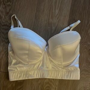 H&M White Longline Molded Cup Bra